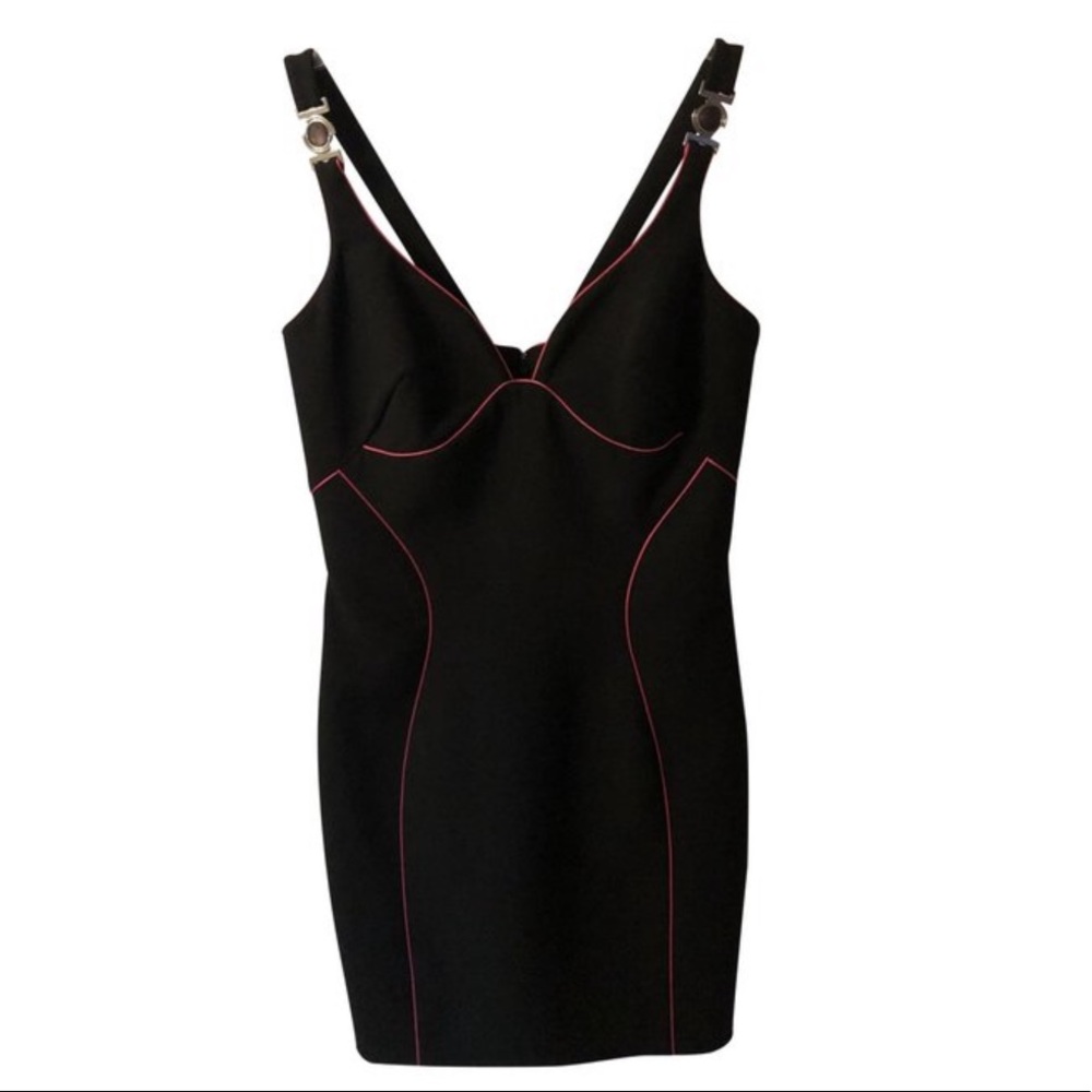 SOLD Versace Dress Rare Black & Pink Sexy